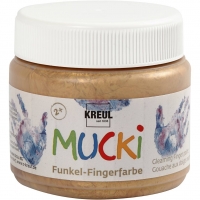 Mucki Fingermaling, metal guld, 150ml/ 1 ds.