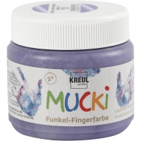 Mucki Fingermaling, metallic lilla, 150ml/ 1 ds.