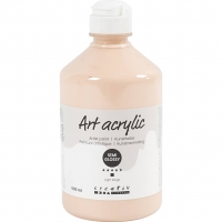 Art Akrylmaling, halvblank, dækkende, lys pudder, 500 ml/ 1 fl.