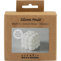 Silikoneform, Firkant med bobler, H: 5 cm, diam. 6 cm, B: 6 cm, 1 stk./ 1 pk.