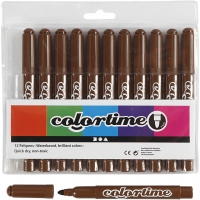 Colortime Tusch, streg 5 mm, brun, 12stk./ 1 pk.