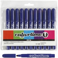 Colortime Tusch, streg 5 mm, mørk blå, 12stk./ 1 pk.