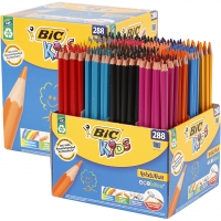 BIC Evolution Farveblyanter, L: 17,5 cm, mine 3 mm, ass. farver, 288 stk./ 1 pk.