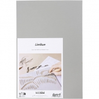 Linoleum, str. 20x30 cm, tykkelse 3 mm, grå, 2stk./ 1 pk.