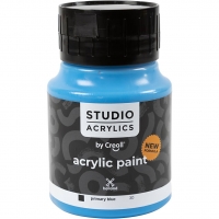 Creall Studio Akrylmaling, dækkende, primary blue (30), 500ml/ 1 fl.