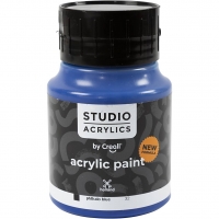 Creall Studio Akrylmaling, dækkende, phtalo blue (32), 500ml/ 1 fl.