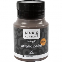 Creall Studio Akrylmaling, dækkende, burnt umber (69), 500ml/ 1 fl.