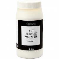 Art Acrylic Slutfernis, blank transparent, hvid, 500ml/ 1 ds.