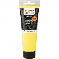 Creall Studio Akrylmaling, halvdækkende, lemon yellow (05), 120ml/ 1 fl.