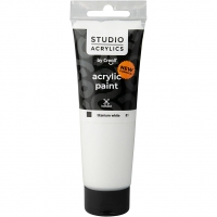 Creall Studio Akrylmaling, dækkende, white (81), 120ml/ 1 fl.