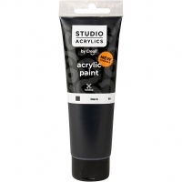 Creall Studio Akrylmaling, dækkende, black (99), 120ml/ 1 fl.