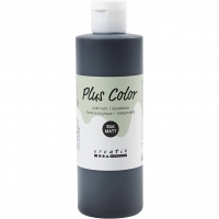 Plus Color Hobbymaling, sort, 250ml/ 1 fl.