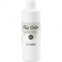 Plus Color Hobbymaling, hvid, 250ml/ 1 fl.