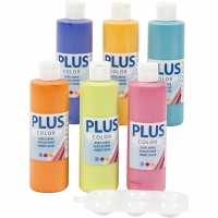 Plus Color Hobbymaling, 6x250ml/ 1 pk.