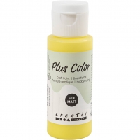 Plus Color Hobbymaling, primær gul, 60ml/ 1 fl.