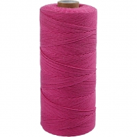 Knyttegarn, L: 315 m, tykkelse 1 mm, Tynd kvalitet 12/12, pink, 220g/ 1 ngl.