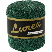 Lurex Garn, L: 160 m, grøn, 25g/ 1 ngl.