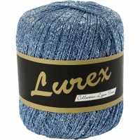 Lurex Garn, L: 160 m, lyseblå, 25g/ 1 ngl.