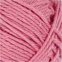 Bomuldsgarn, L: 170 m, mørk rosa, 50g/ 1 ngl.