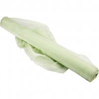 Organza stof, B: 50 cm, blank, lys grøn, 10 m/ 1 rl.