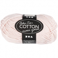 Bomuldsgarn, nr. 8/8, L: 80-85 M, pind 4-4,5, støvet rosa, 50 g/ 1 ngl.