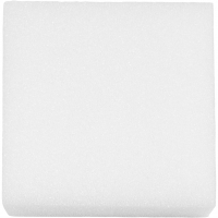 Nålefilteplade, str. 20x20 cm, tykkelse 4.5 cm, hvid, 1 stk.