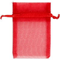 Organzapose, str. 7x10 cm, rød, 10stk./ 1 pk.