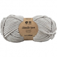 Velourgarn, L: 105 m, pind 5-6, gr&aring;, 100 g/ 1 ngl.