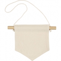 Vægbanner, Spids form, H: 16,5 cm, B: 15 cm, 300 g, lys natur, 2 stk./ 1 pk.