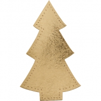 Juletræ, H: 18 cm, B: 11 cm, 350 g, guld, 4stk./ 1 pk.