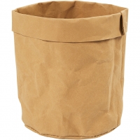 Opbevaringspose, H: 12 cm, diam. 11 cm, 350 g, lys brun, 1stk./ 1 stk.