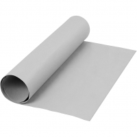 Læderpapir, B: 50 cm, ensfarvet, 350 g, grå, 1m/ 1 rl.