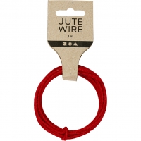 Jute wire, tykkelse 2-4 mm, rød, 3m/ 1 pk.