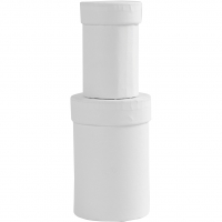Runde æsker, H: 7+9 cm, str. 4,5+6 cm, hvid, 2 stk./ 1 sæt