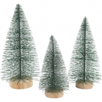 Grantræer, H: 10+13+14 cm, 3stk./ 1 pk.