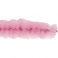 Chenille, L: 30 cm, tykkelse 9 mm, pink, 25stk./ 1 pk.