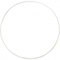 Metalring, diam. 20 cm, tykkelse 3 mm, hvid, 5 stk./ 1 pk.