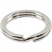 Splitring, diam. 15 mm, forsølvet, 15 stk./ 1 pk.