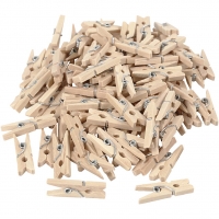 Tøjklemmer, L: 25 mm, B: 3 mm, 100stk./ 1 pk.