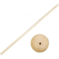 Rundstok med fod, H: 30 cm, diam. 6,5 cm, hulstr. 8 mm, 5sæt/ 1 pk.