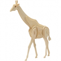 3D konstruktionsfigur, giraf, str. 20x4,2x25 cm, 1stk./ 1 stk.