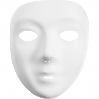 Helmaske, H: 17,5 cm, B: 14 cm, hvid, 12 stk./ 1 pk.