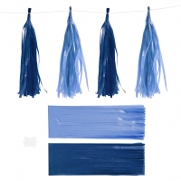 Kvast, str. 12x35 cm, 14 g, mørk blå/lys blå, 12stk./ 1 pk.
