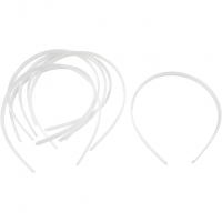 Hårbøjle , B: 8 mm, hvid, 20 stk./ 1 pk.