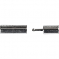 Magnetlås, str. 3x14 mm, hulstr. 2 mm, forsølvet, 40stk./ 1 pk.