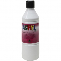 Akrylmaling, hvid, 500ml/ 1 fl.