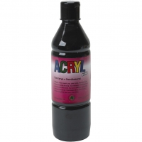 Akrylmaling, sort, 500ml/ 1 fl.