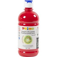 Temperamaling Mat, m&oslash;rk r&oslash;d, 500 ml/ 1 fl.