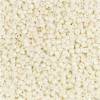 Rocaiperler, diam. 1,7 mm, str. 15/0 , hulstr. 0,5-0,8 mm, perlemor, 25g/ 1 pk.