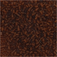 Rocaiperler 2-cut, diam. 1,7 mm, str. 15/0, hulstr. 0,5 mm, brun, 25 g/ 1 pk.